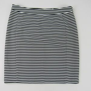 41 Hawthorn Black and White Striped A-Line Skirt